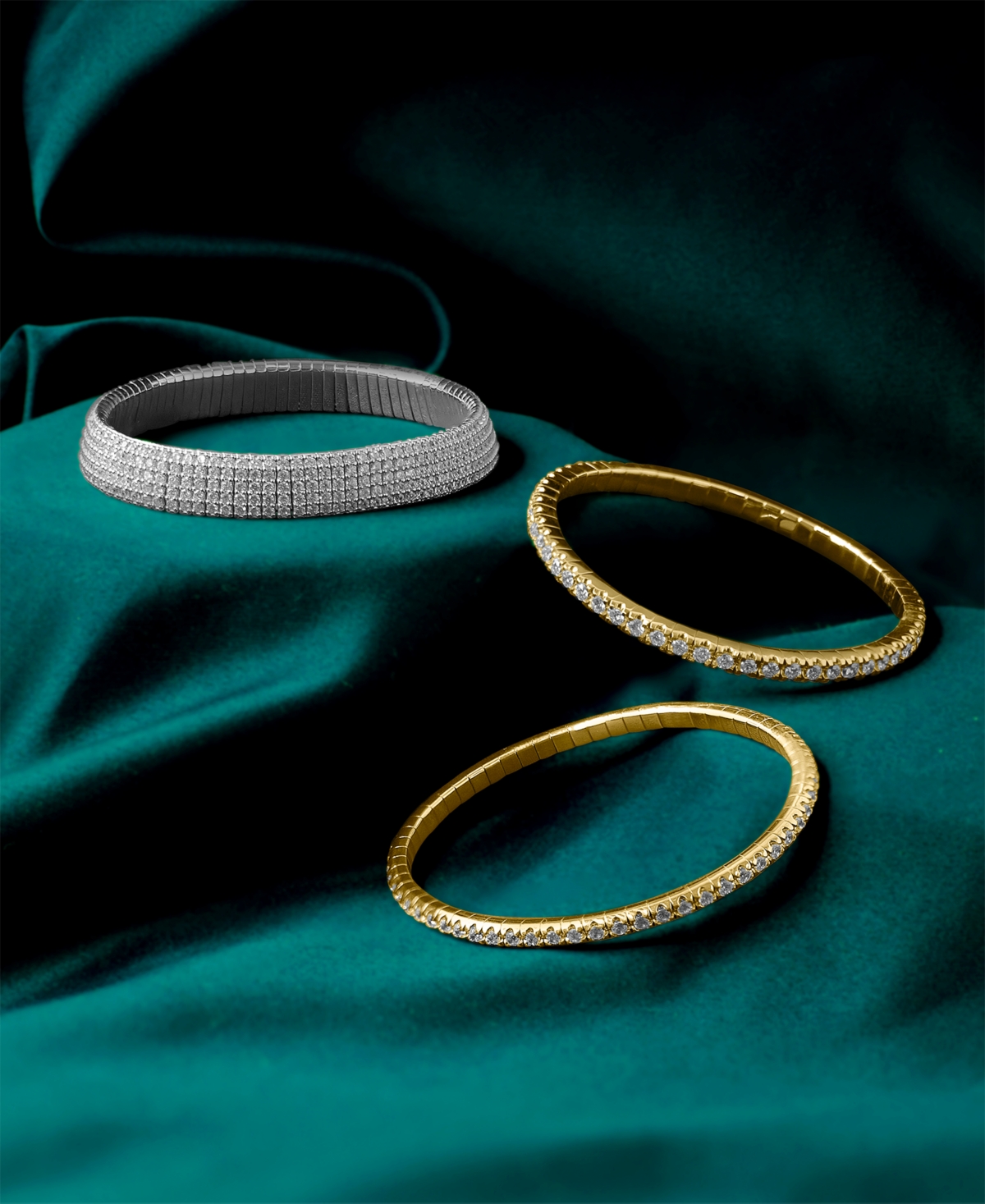 Macy's Diamond Stretchy Bangle (1 ct. t.w.) in 14K Yellow Gold