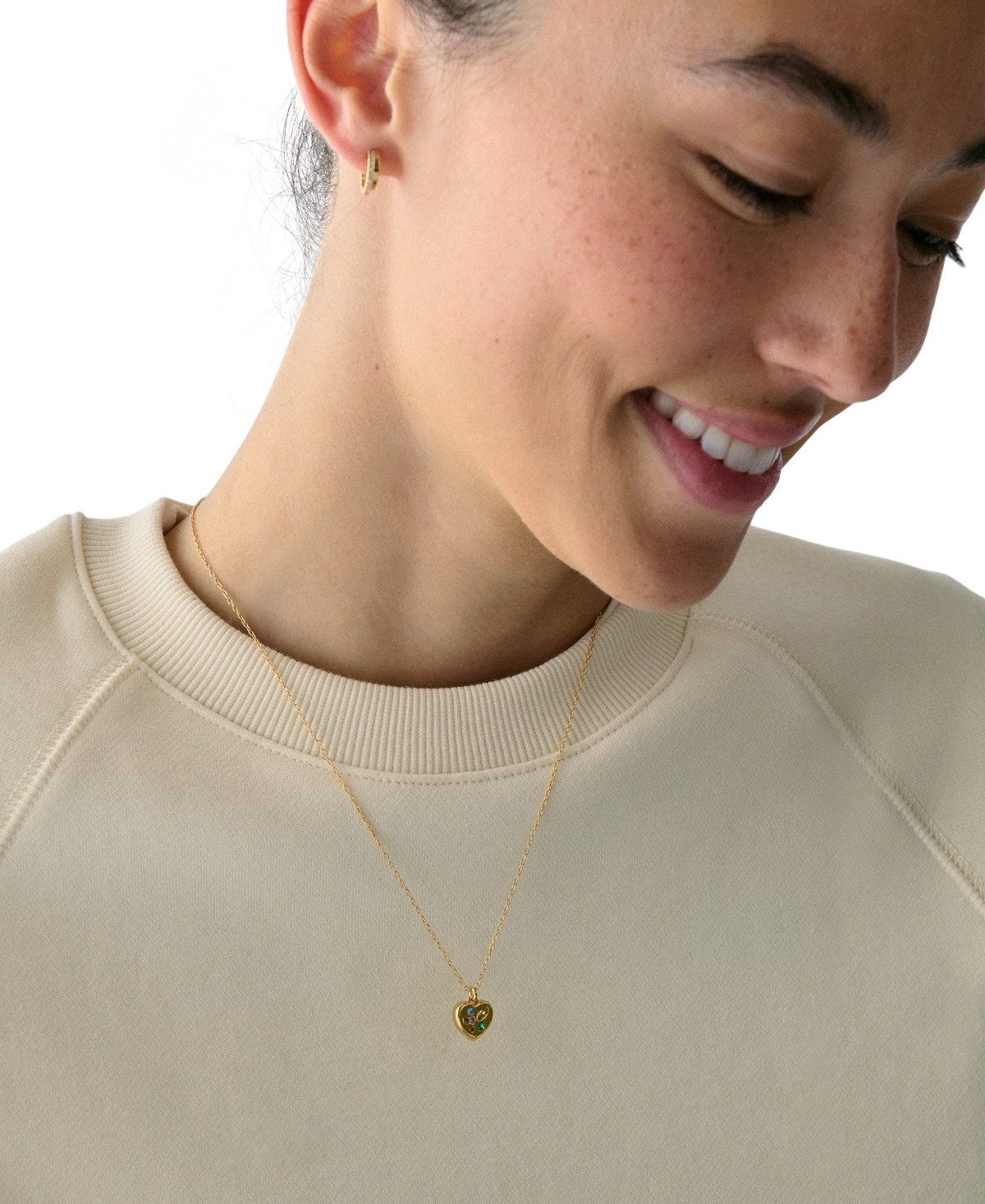 Kate Spade Cubic Zirconia Self-love Club Pendant Necklace In Gold