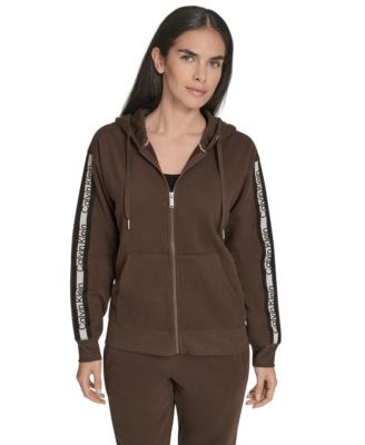 Women's Fleece Logo Tape Hoodie Jacket