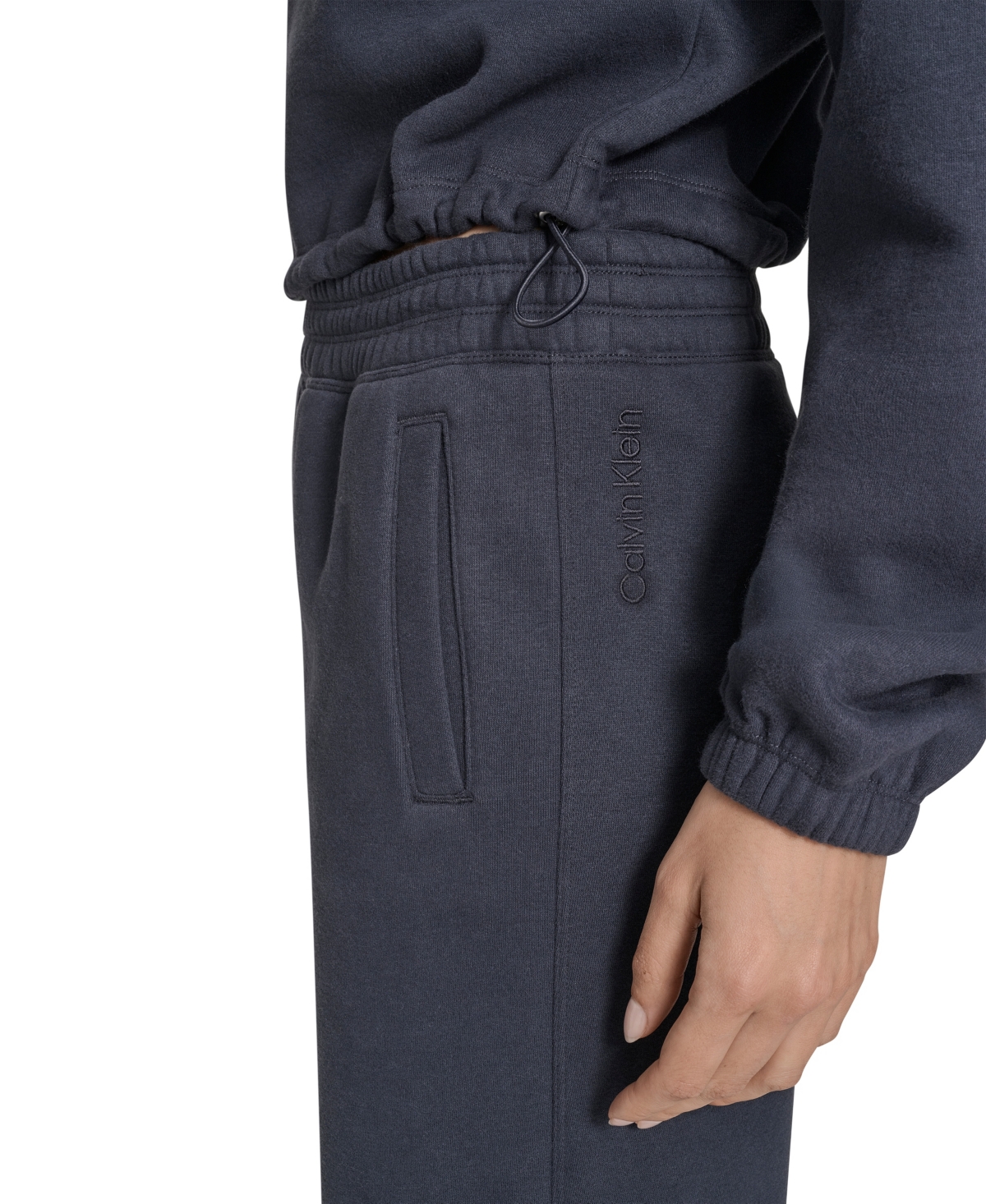Calvin Klein Performance Women's High-waist Straight-leg Sweatpants In Blue