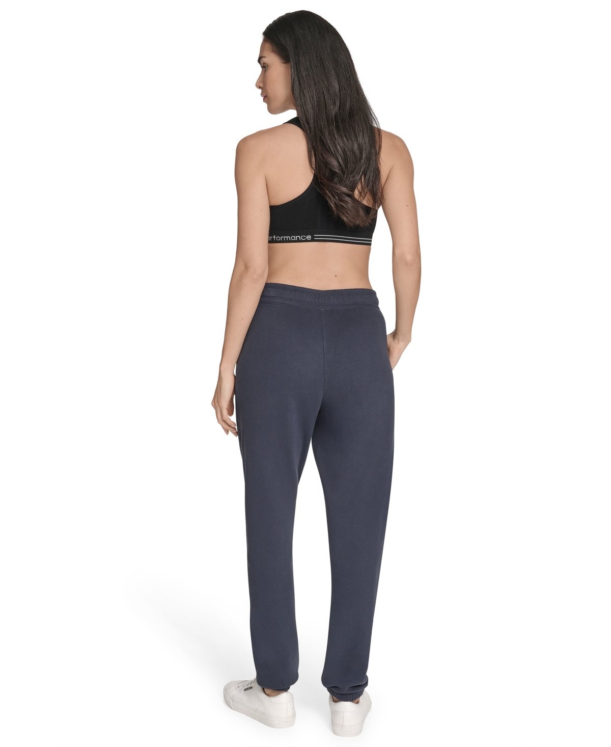 Calvin Klein Women's Fleece High Waist Drawstring Sweatpants In Blue