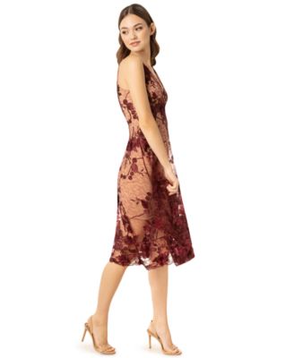 Women's Audrey Floral Applique Lace Mini Dress