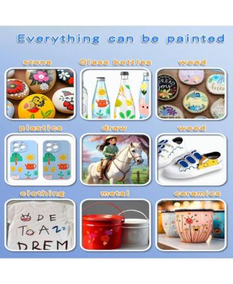 36 Colors Acrylic Marker Pens For DIY Art Painting, Waterproof & Quick-Dry, For Student Art, Anime,Drawing Supplies Back To School