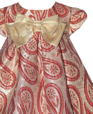 Baby Girls' Short-Sleeve Party Dress and Panty, 2-Piece Set