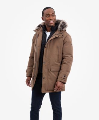 Men's Hooded Bib Snorkel Parka Coat