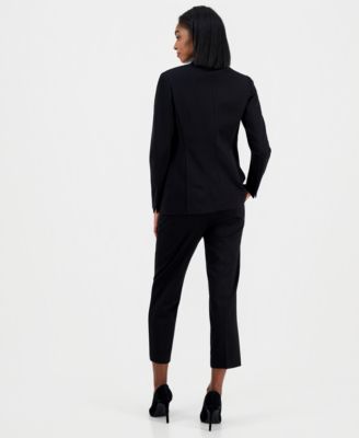 Women's Compression Notch-Collar Single Button Blazer, Scoop-Neck Camisole & Compression Tie Front Capri Pants, Macy's Exclusive