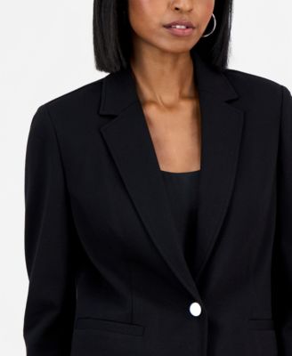Women's Compression Notch-Collar Single Button Blazer