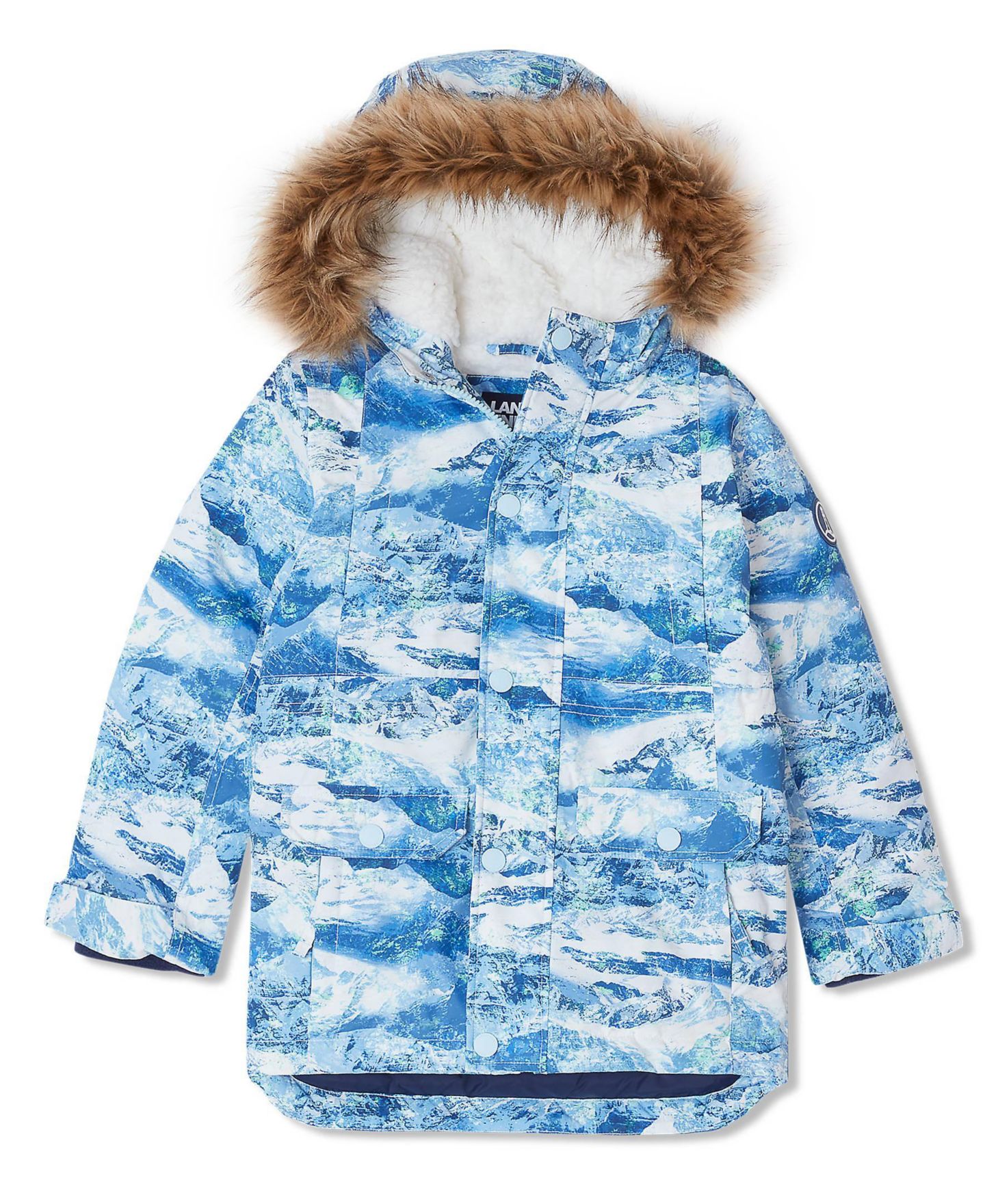 Куртка Lands' End Expedition Waterproof Winter Down Parka для девочек, цвет: Синий — фото 2