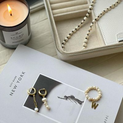 Japanese Black Beaded And Freshwater Pearl Stainless Steel Necklace