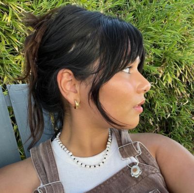 Japanese Black Beaded And Freshwater Pearl Stainless Steel Necklace