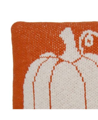 Pumpkin Halloween Small Petite Accent Pillow 10" x 10"