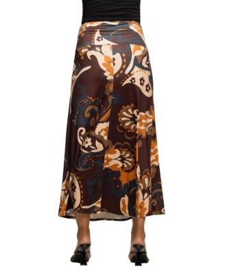 Women's Maternity Elastic Waist Maxi Skirt