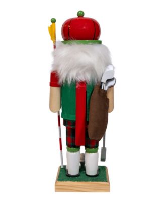 Wooden 12" Golf Nutcracker