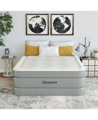 20 in. Luxaire Raised Air Mattress with Cool Vent Top, Auto Shutoff Pump, Durable Air-Tight Construction - Queen