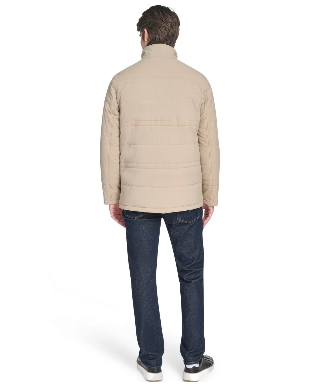 Cole Haan Men's Stretch Quilted Jacket - Beige Size Xxl In Brown