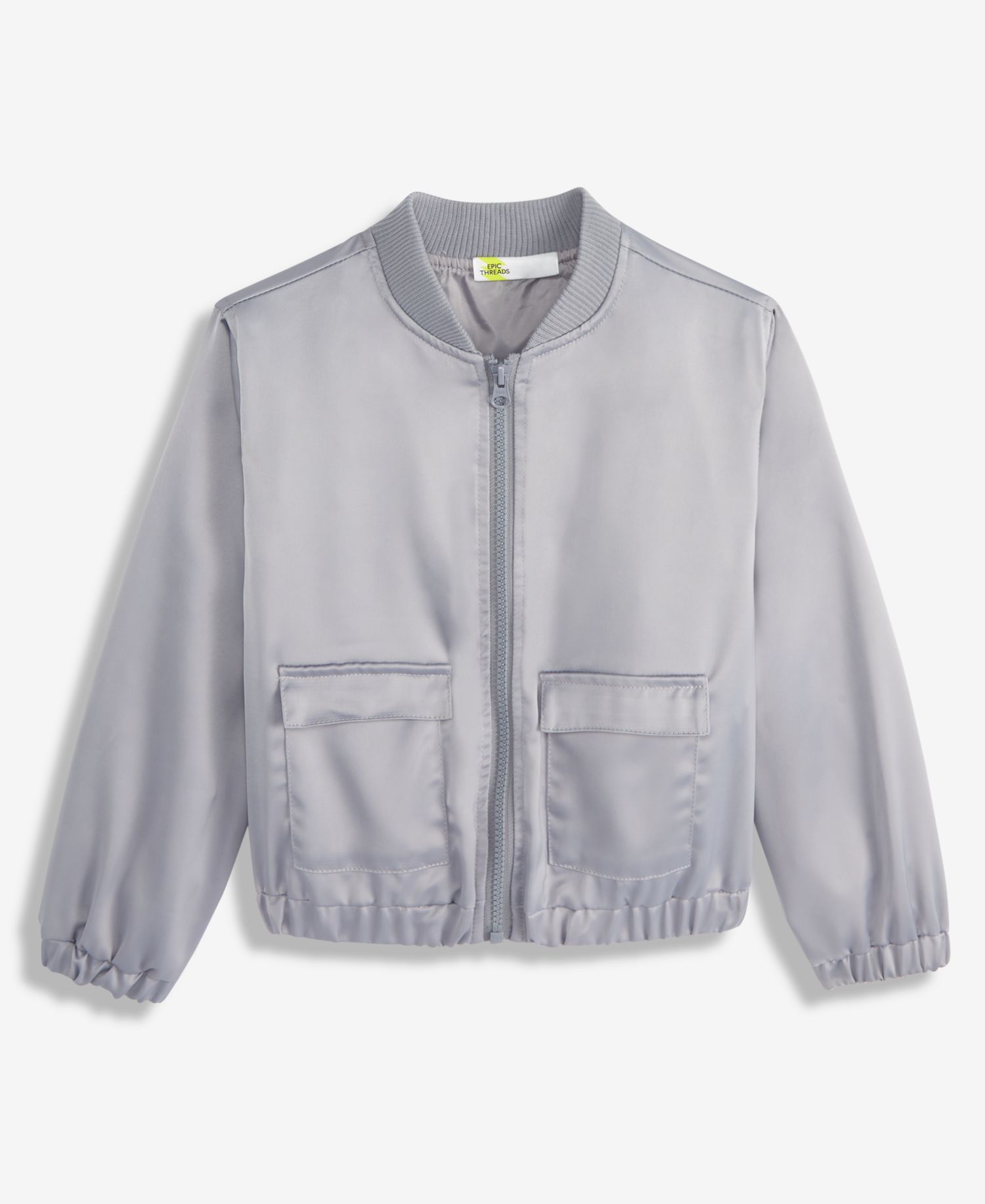 Girls 5-20 Satin Bomber Jacket