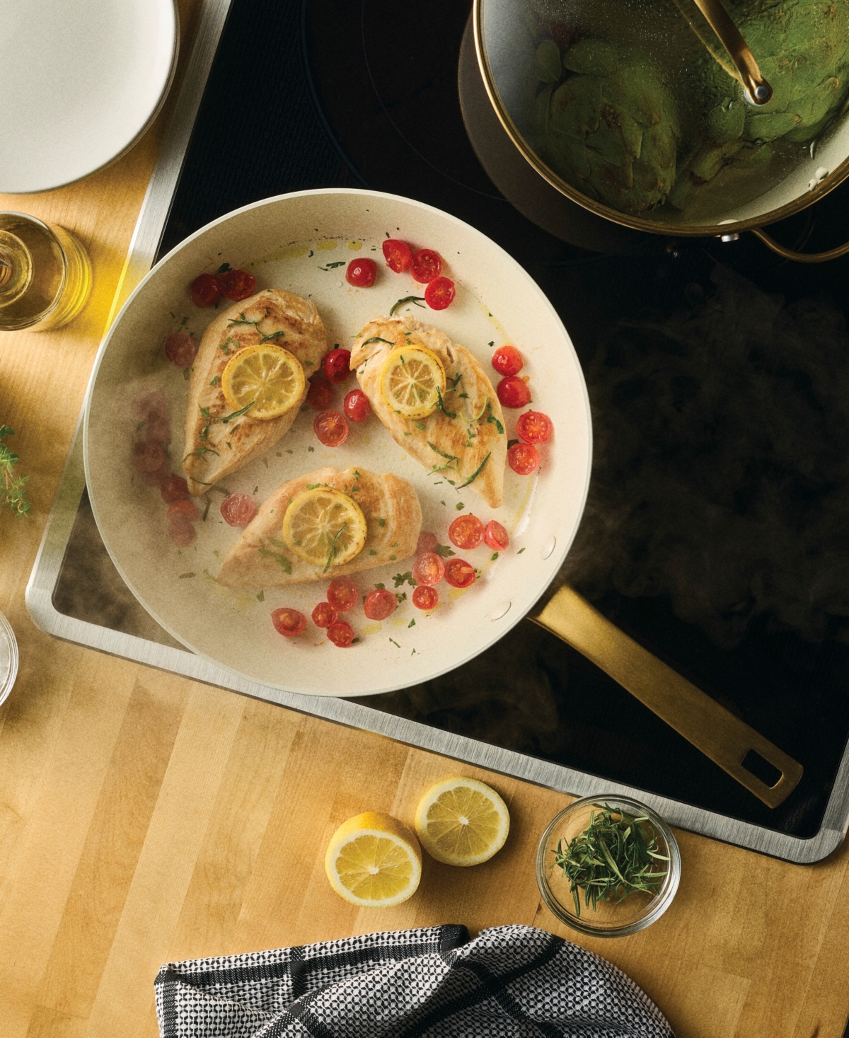 Farberware Forged Induction Ceramic Nonstick 12.2" Base Frying Pan In Neutral