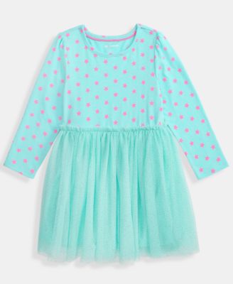 Girls Toddler 2T-4T Star-Print Long-Sleeve Tutu Dress, Macy's Exclusive