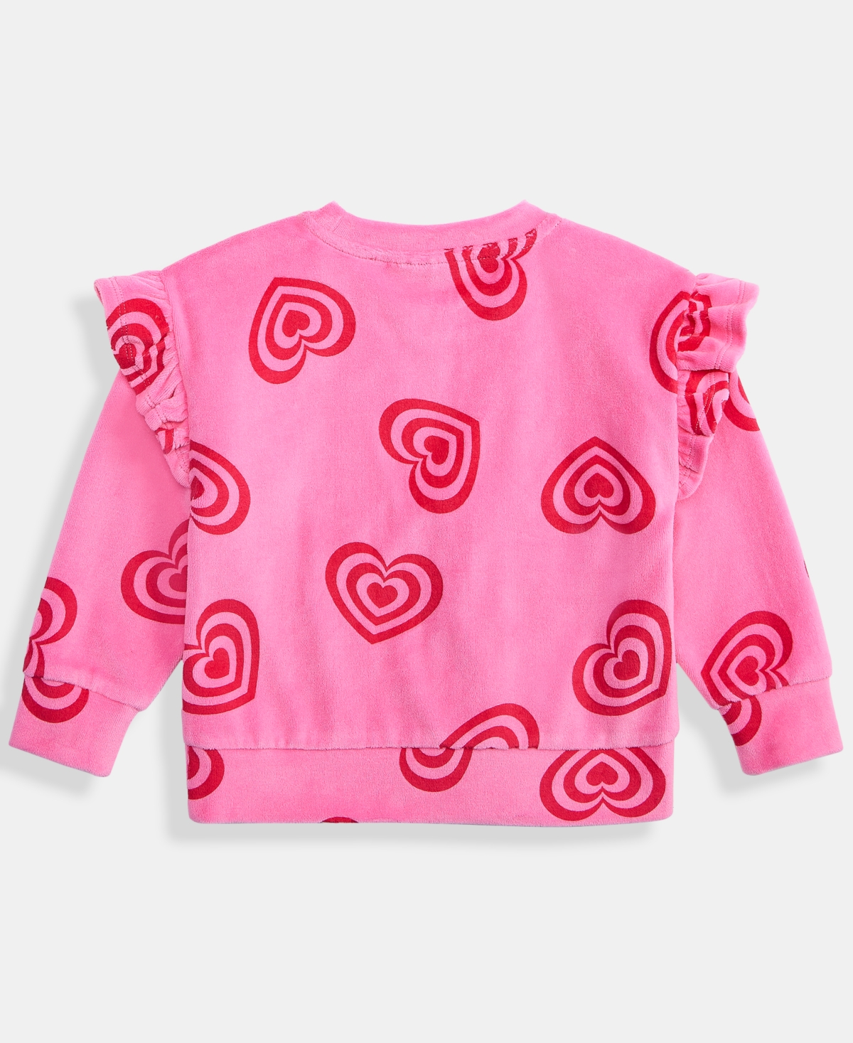 Epic Threads Girls Toddler 2T-4T Hearts Ruffle Velour Top, Macy's Exclusive