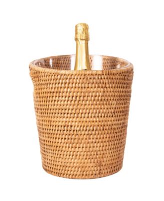 Artifacts Trading Company Rattan Champagne Bucket with Acrylic Insert
