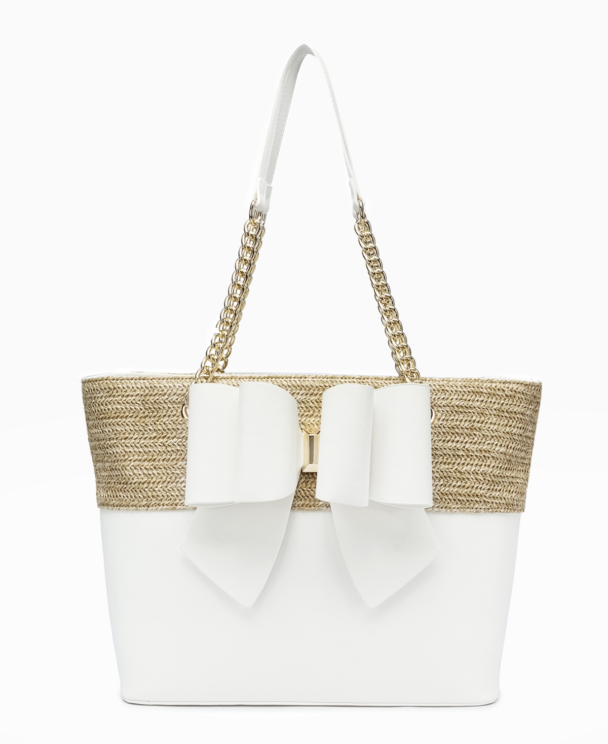 Like Dreams Daisy Bowtie Dual Tote Bag In White