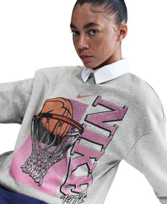 Women's Fleece Loose Fit Crew Neck T-Shirt