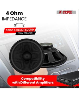 15" Subwoofer 2Pcs 450W Car Audio 4Ohm Deep Bass Sub Woofer