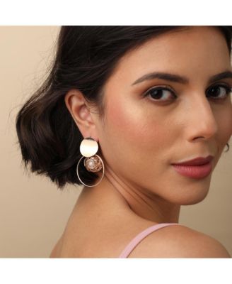 Women's Silver Metallic Drop Earrings