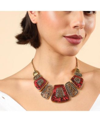 Women's Gold Plated Statement Necklace