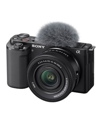 Sony ZV-E10 Mirrorless Interchangeable Lens Vlogging Camera with 16-50mm Lens, Black - Bundle with E 55-210mm f/4.5-6.3 OSS High Definition