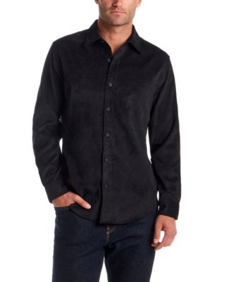Vintage & Black - Men's Long-Sleeve Button Down Solid Cord Shirt