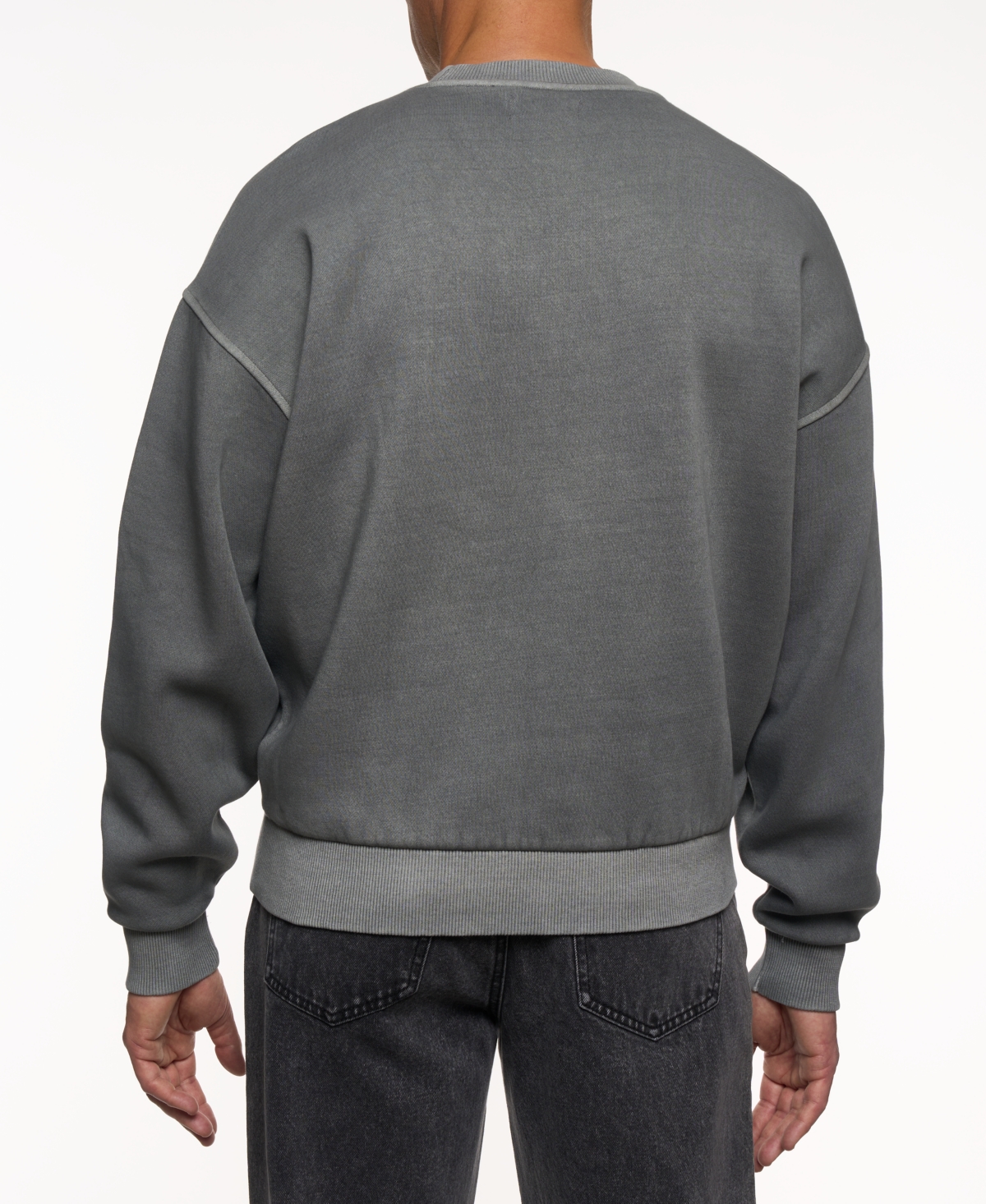 Lazer Men's Fleece Crewneck Sweatshirt In Gray