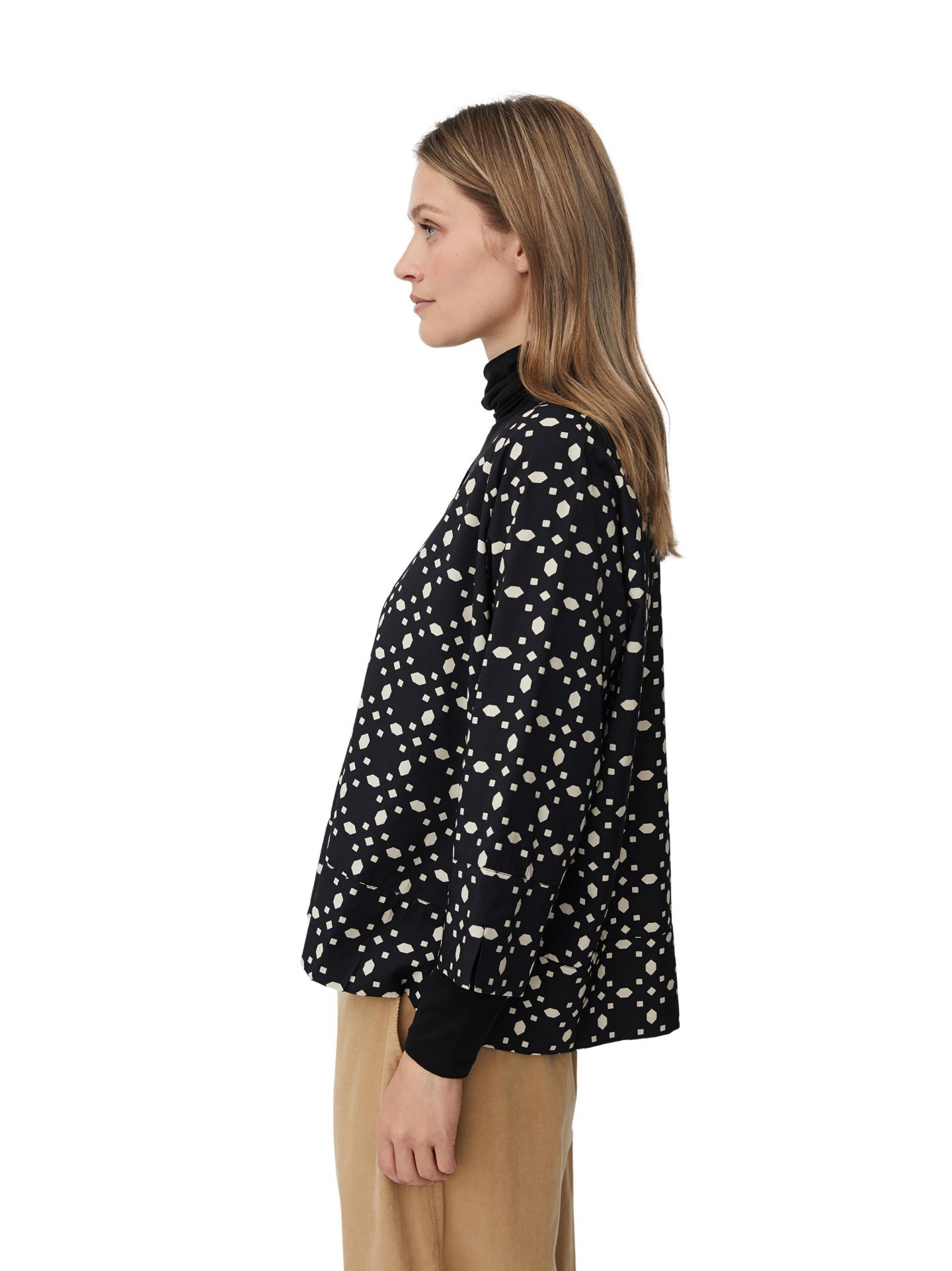 Женская блузка Masai Copenhagen MaBenika 3/4 Sleeve V-Neck, цвет: Чёрный — фото 5
