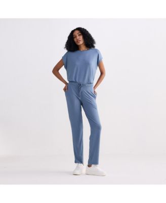 Women's Wide Leg Pant in Blue