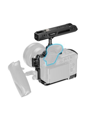 Full Camera Cage Kit with Rotating Top Handle for Sony FX2, Black