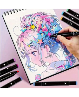 60 Colors Dual Brush Tip Permanent Art Markers, Alcohol Markers, Coloring Marker, For Book Painting Card Making, Christmas Gift For Adults