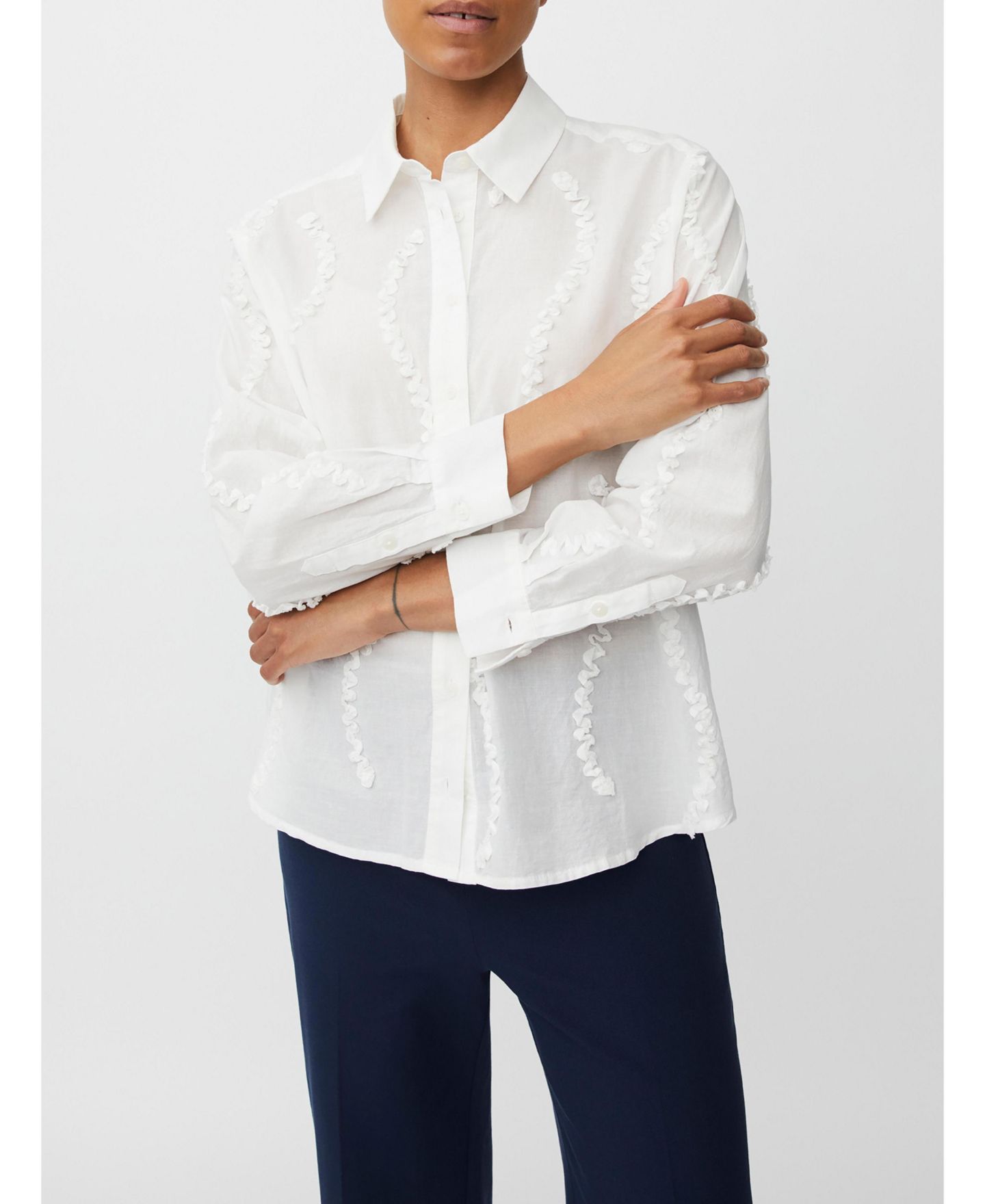 Женская рубашка Masai Copenhagen MaImma 100% Cotton Long Sleeve, цвет: Чёрный — фото 8