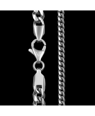 Men's Micro Cuban Chain 1.7mm Sterling Silver 14K Gold 21"