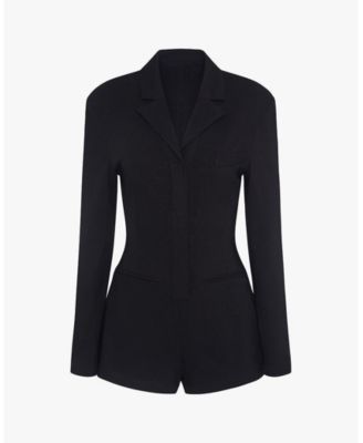 Women's Cinched Waist Blazer Romper