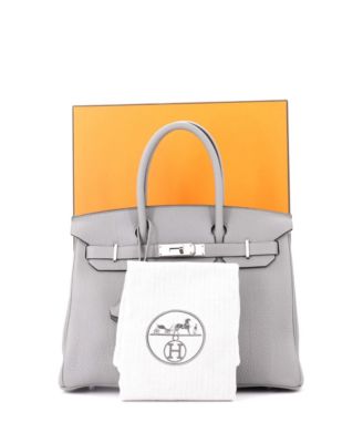 Birkin 30 Handbag Grey Togo with Palladium Hardware