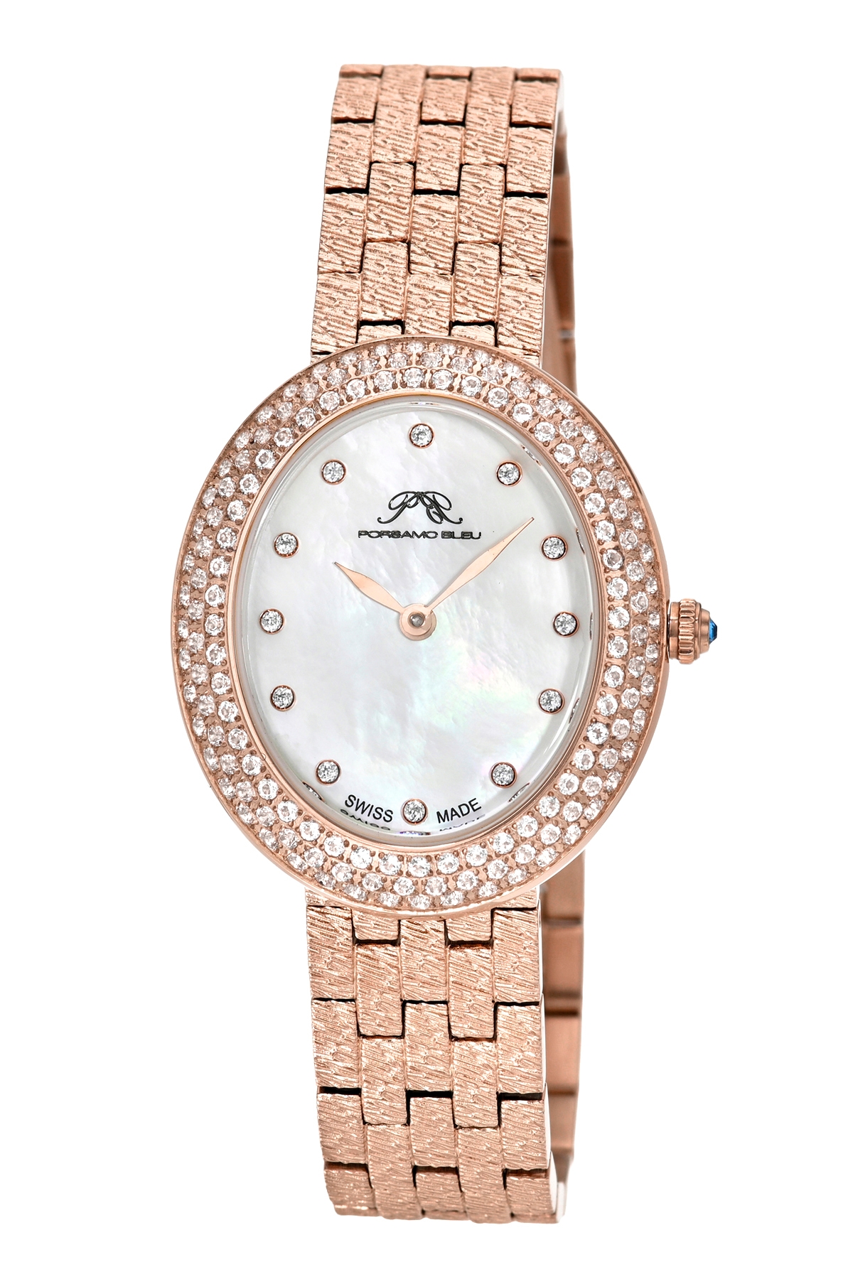 Porsamo Bleu Women's Topaz Angelica Stainless Steel Bracelet Watch 1342CANS