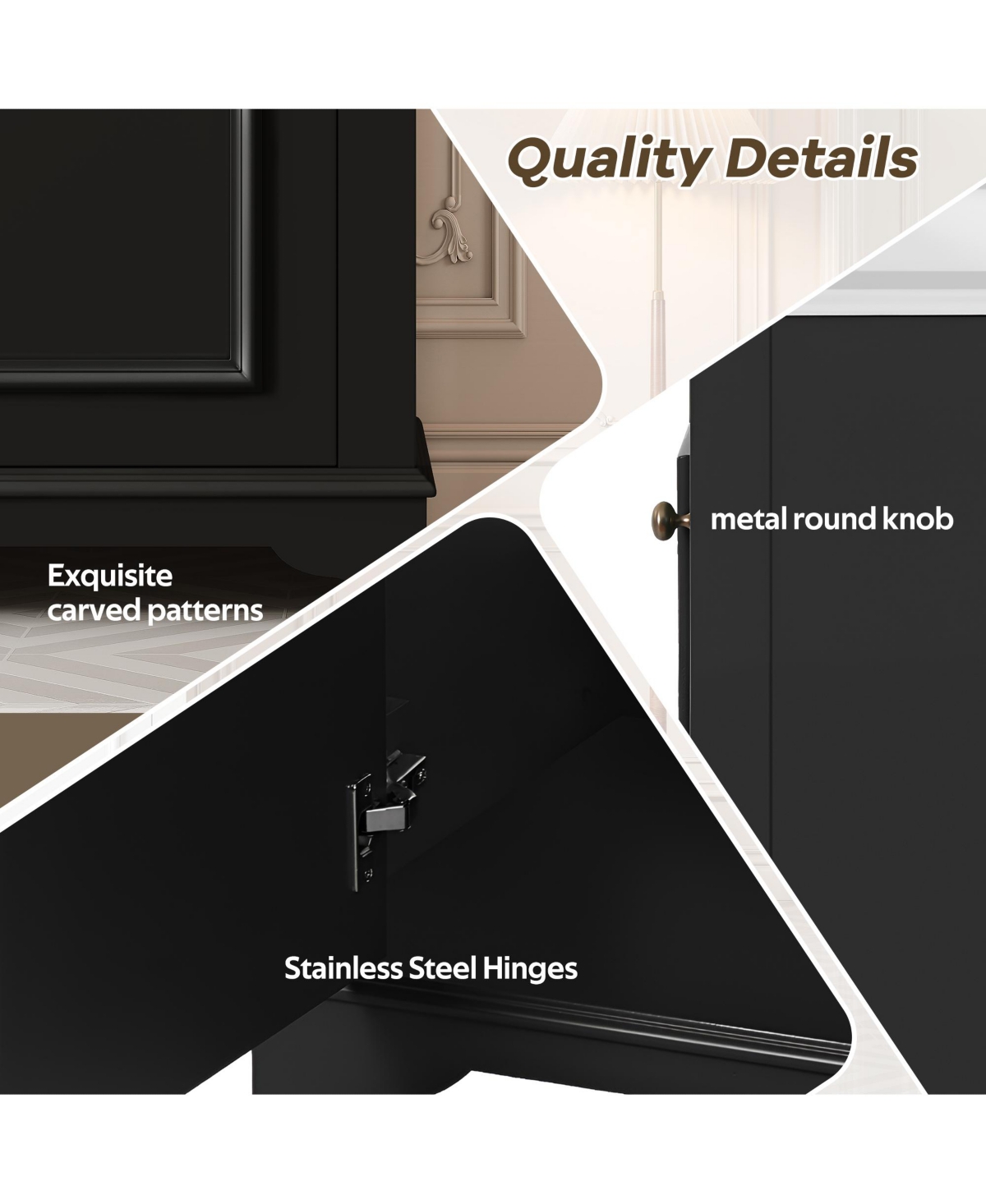 Casainc 20-Inch Bathroom Vanity with Ceramic Sink, Freestanding Single Vanity, Soft-Close Door & Adjustable Shelf