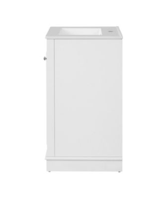 20-Inch Bathroom Vanity with Ceramic Sink, Freestanding Single Vanity, Soft-Close Door & Adjustable Shelf