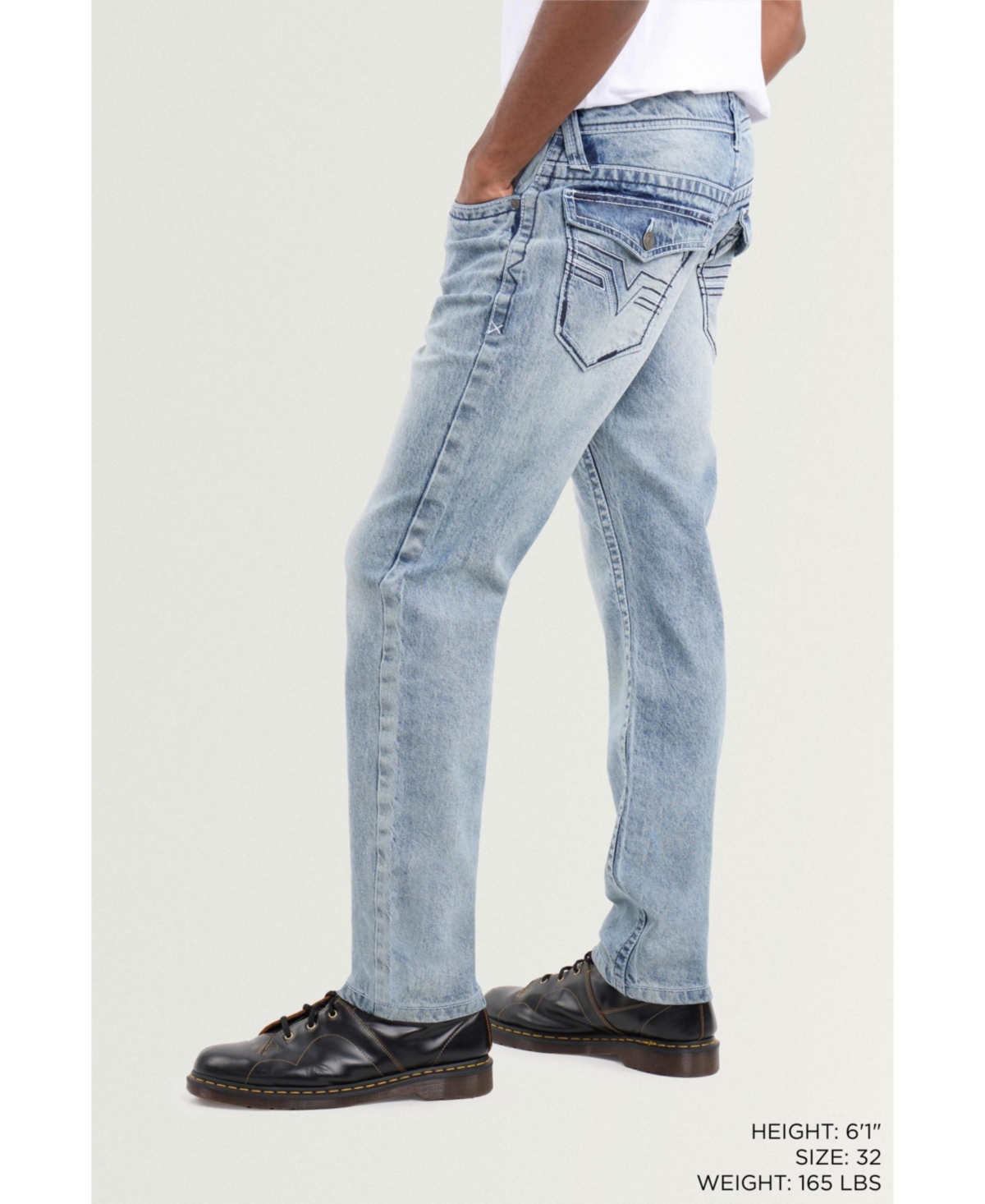 Cultura Men's Saddle Stitch Roman Fit Denim Jeans