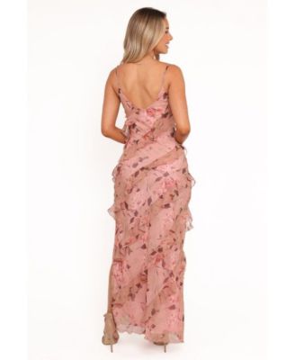 Women's Ciao Ruffles Maxi Dress - Pale Pink Floral XL