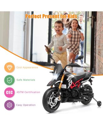 12V Kids Ride-On Motorcycle Motor Bike w/ Training Wheels