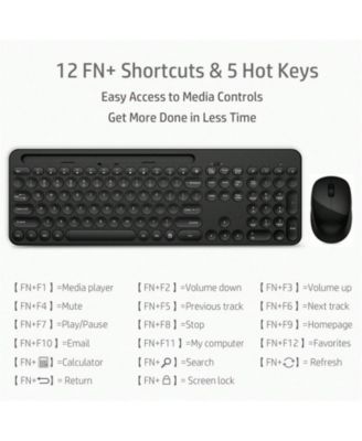  Full-Sized Ergonomic Wireless Keyboard And Mouse Combo