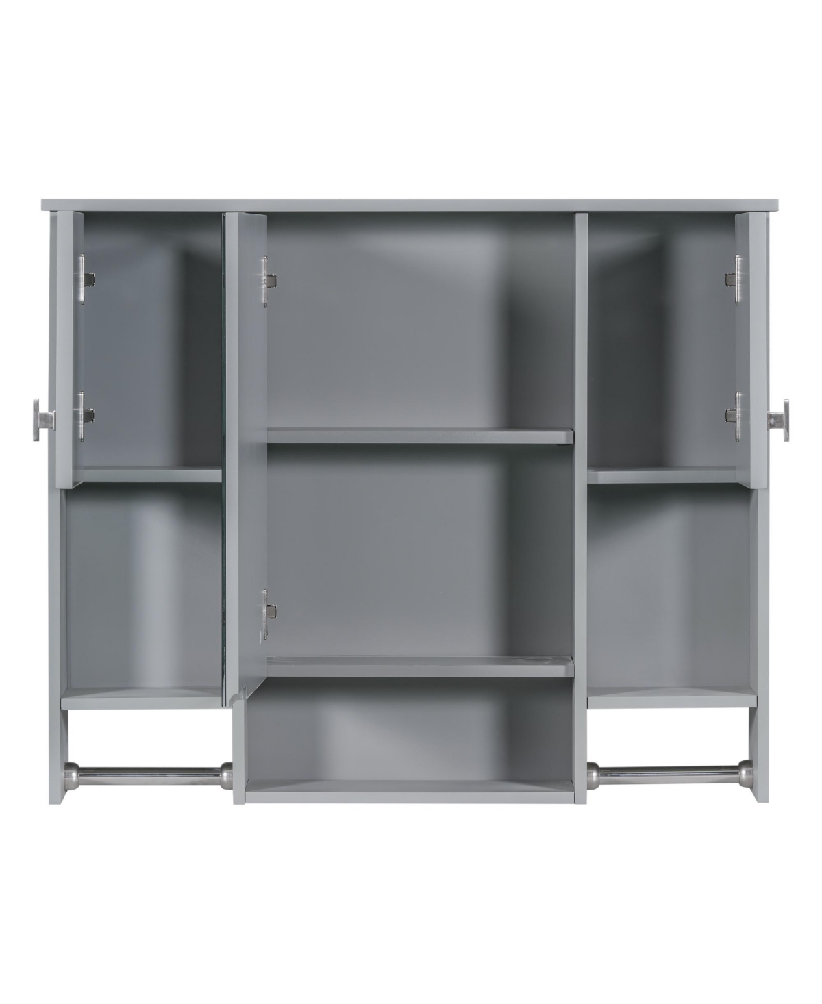 Casainc 35'' x 28'' Modern Wall Mounted Bathroom Storage Cabinet with Mirror & Towel Bar