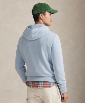 Men's Polo Bear Garment-Dyed Fleece Hoodie Sweatshirt