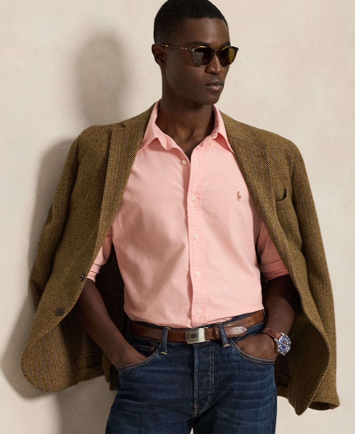 Polo Ralph Lauren Men's Classic Fit Long Sleeve Oxford Shirt In Orange